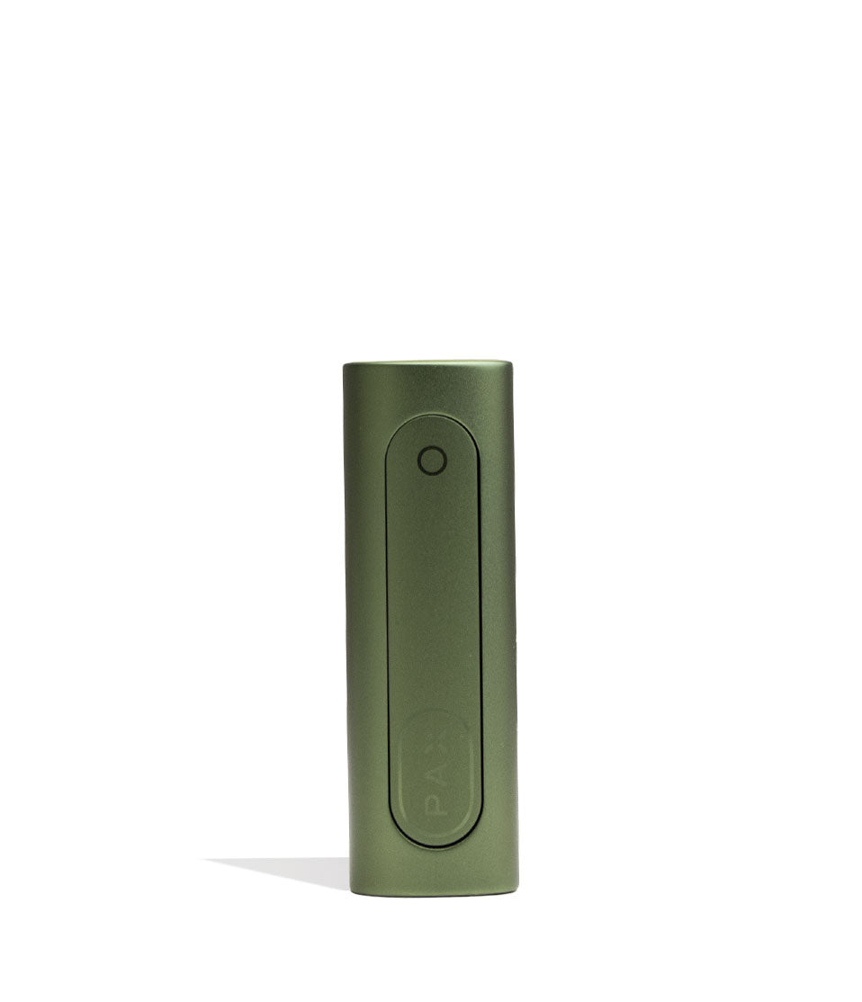 PAX Flow Dry Herb Vaporizer Greenstone Back Closed View on White Background