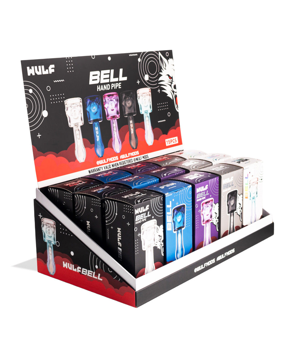 Wulf Mods Bell Hand Pipe 15pk Angle View on White Background