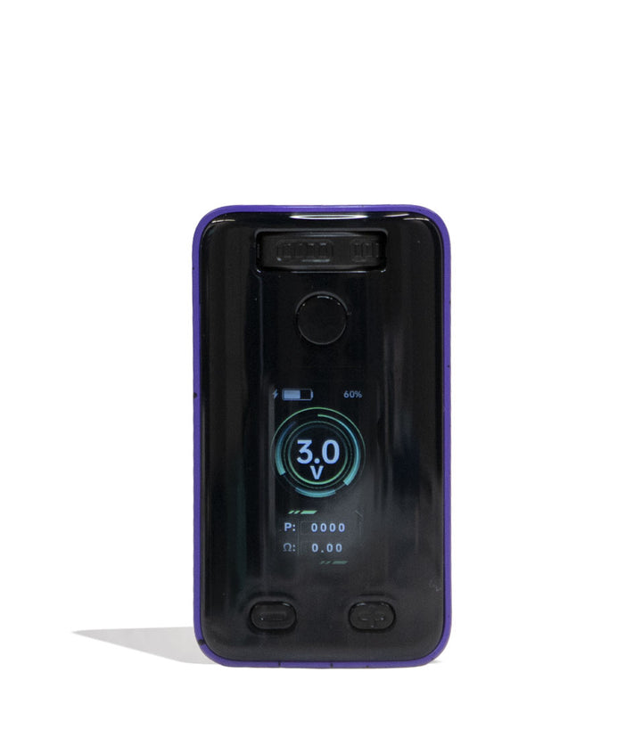 Purple Black Spatter Wulf Mods UNI 3.0 Universal Variable Voltage Battery Front View on White Background