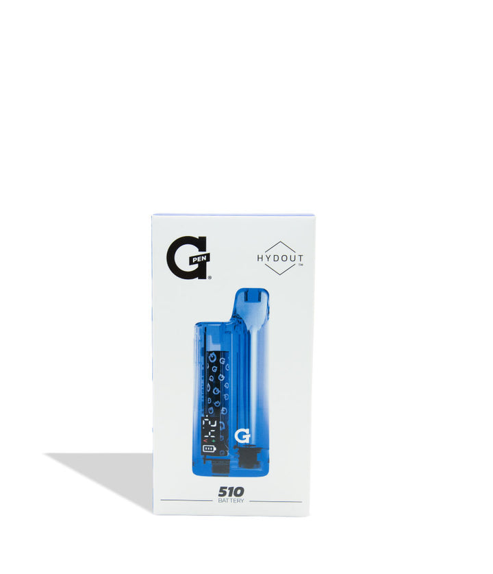 Blue pen with packaging featuring the brand &