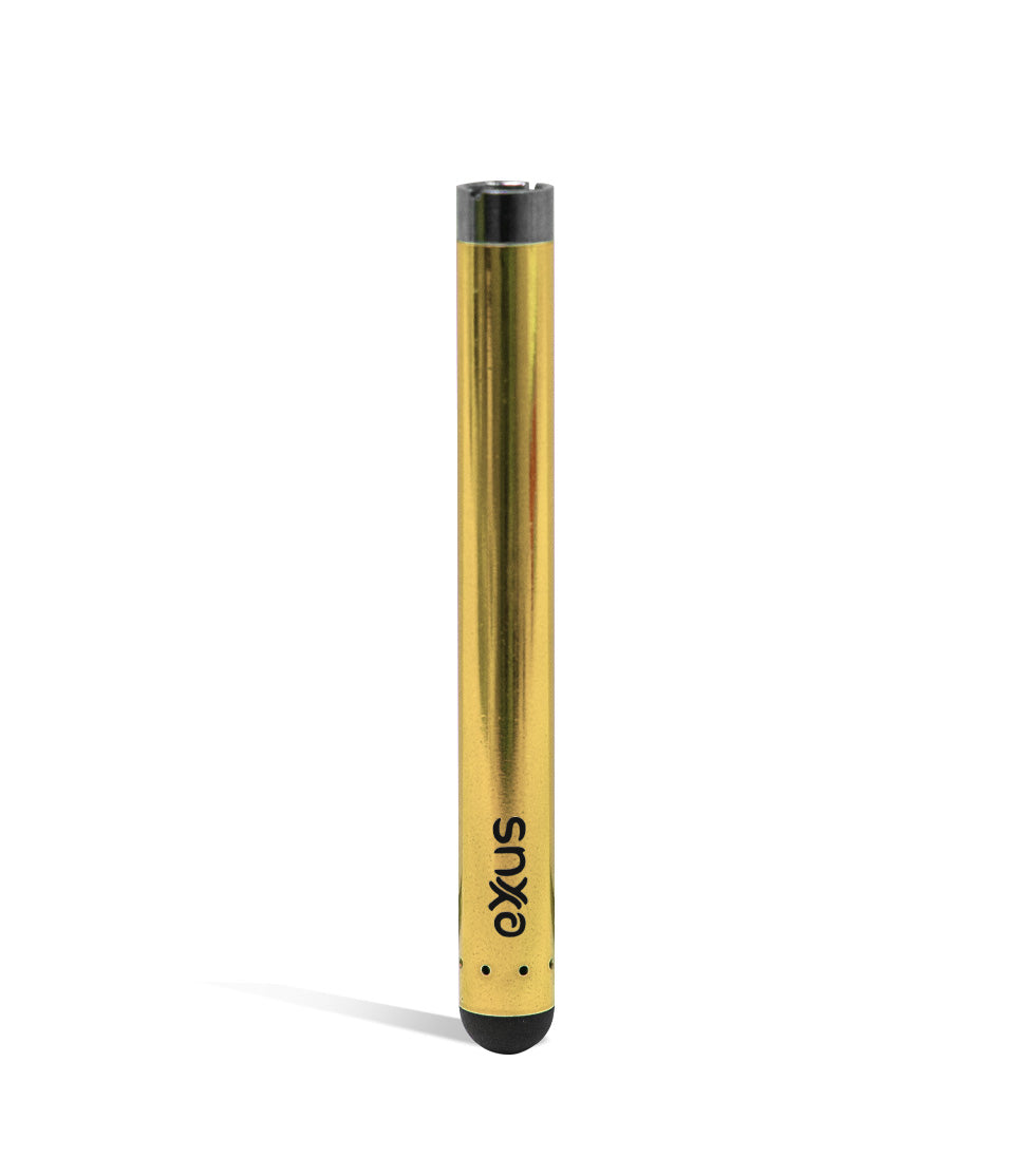 Gold Exxus Vape Slim 2.0 Cartridge Vaporizer front view on white background