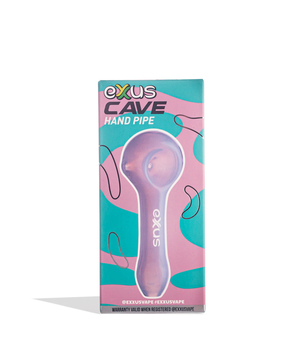 Pink Exxus Vape Cave Hand Pipe 12pk Packaging Front View on White Background