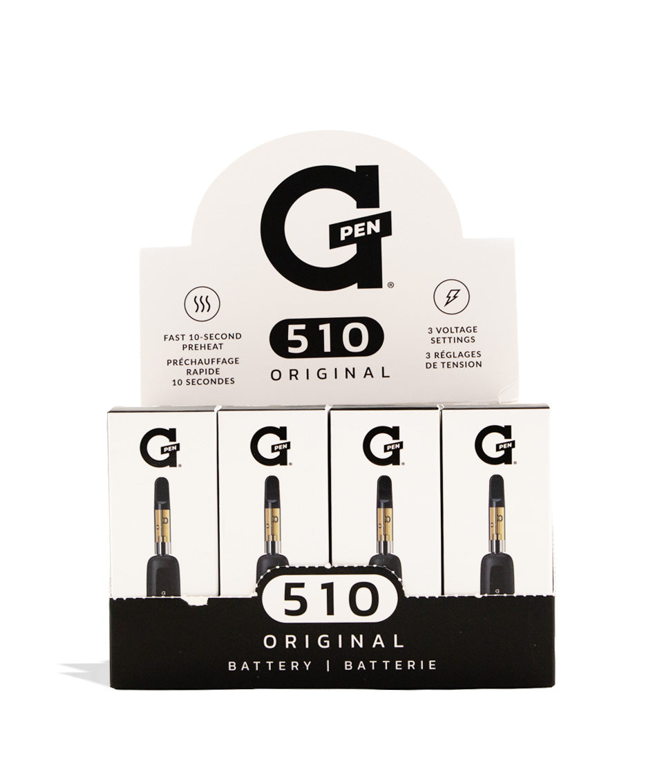G Pen 510 Original Variable Voltage Battery 20pk Front View on White Background