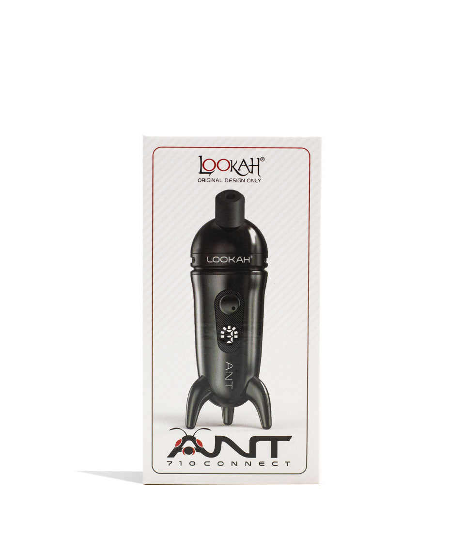 Black Lookah Ant Wax Pen Packaging Front View on White Background