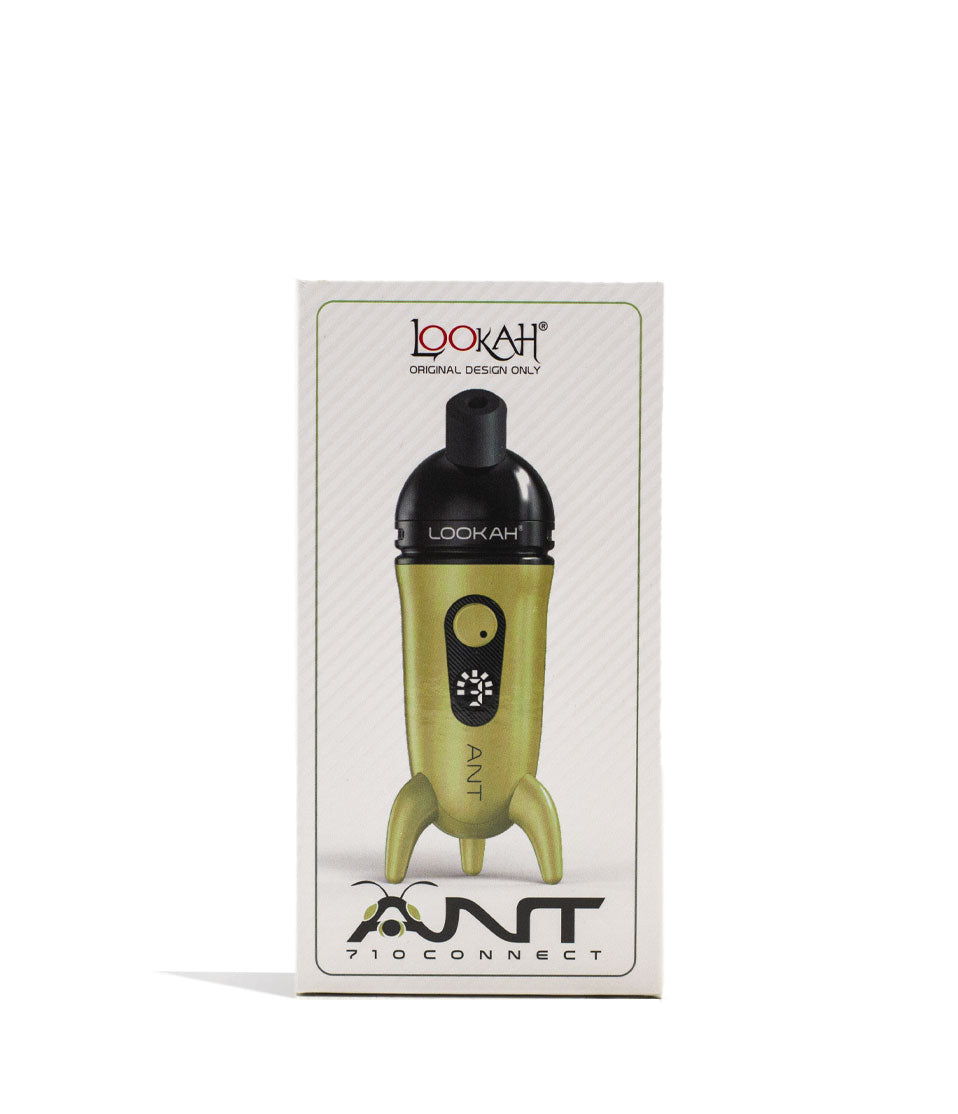 Neon Green Lookah Ant Wax Pen Packaging Front View on White Background