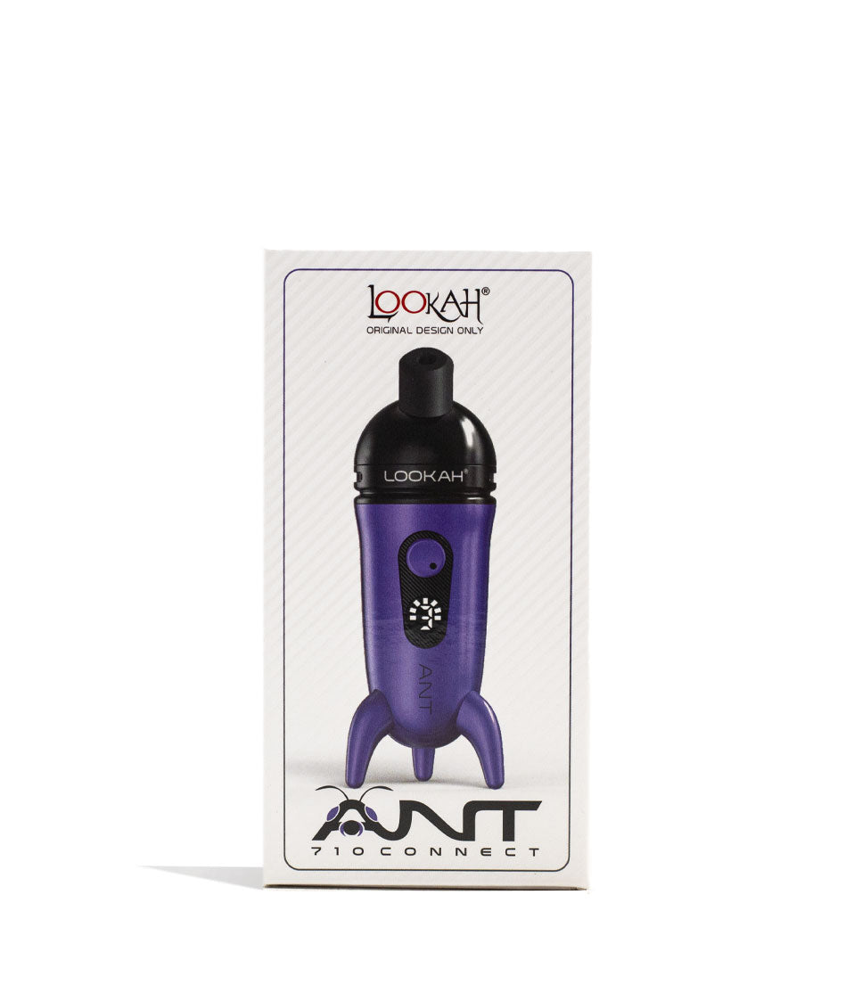 Purple Lookah Ant Wax Pen Packaging Front View on White Background