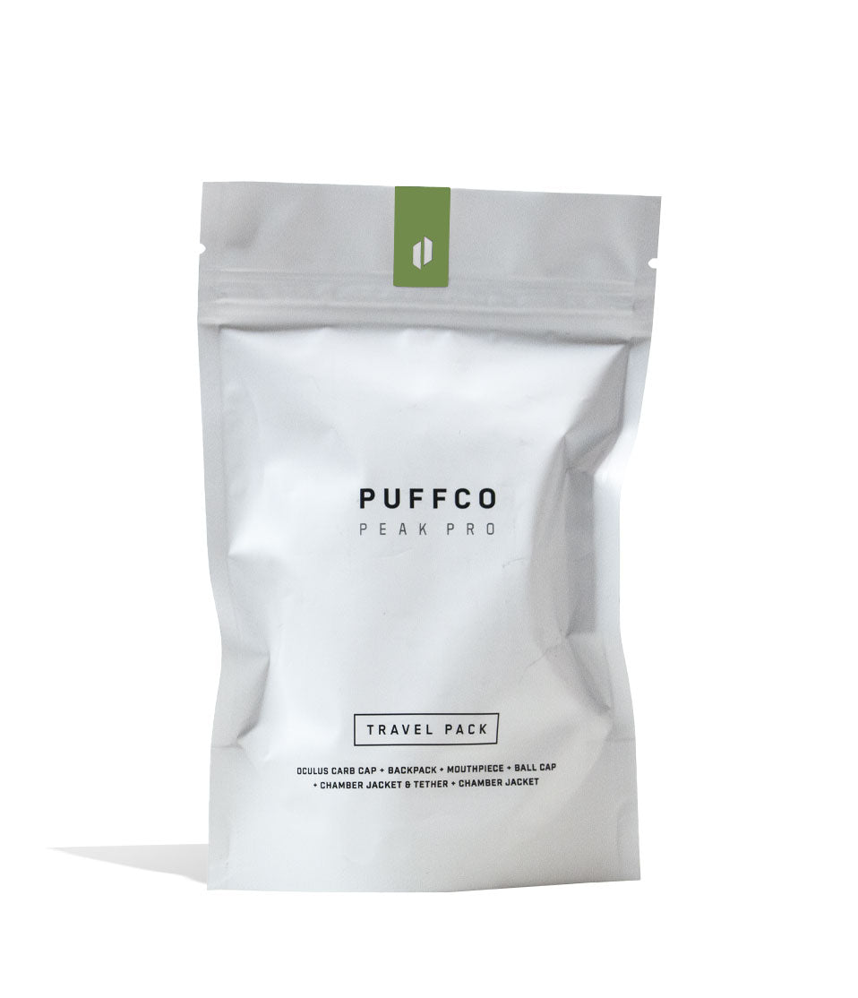 Puffco Peak Pro Flourish Travel Pack Packaging apart on white background