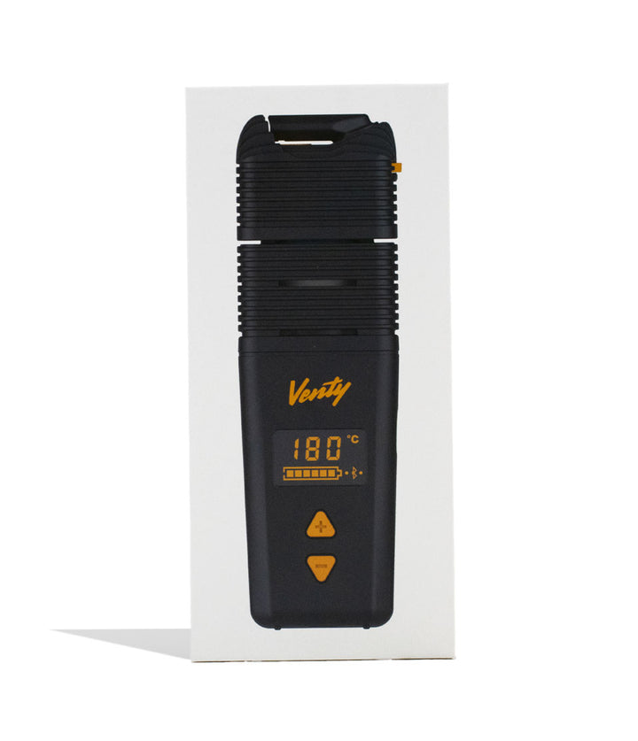 Storz and Bickel Venty Portable Dry Herb Vaporizer Packaging Front View on White Background