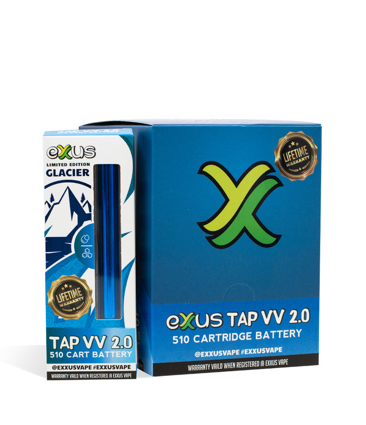 Glacier Exxus Vape Tap VV 2.0 Cartridge Vaporizer 12pk on white background