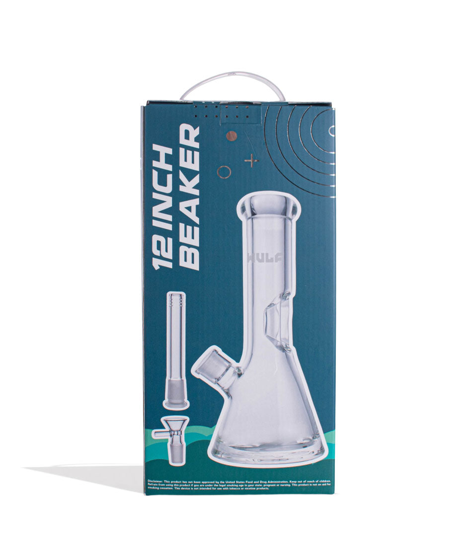 Wulf Mods 9mm 12inch Beaker Water Pipe Packaging Back View on White Background