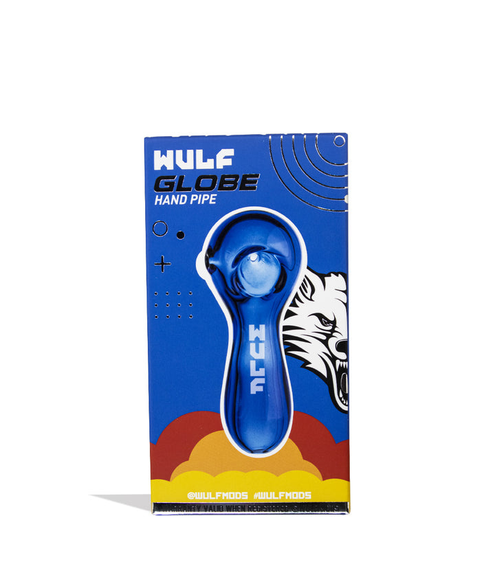 Blue Wulf Mods Globe Hand Pipe 15pk Packaging Front View on White Background