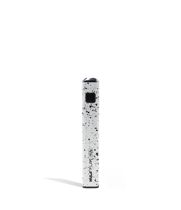 White Black Spatter Wulf Mods Flat Plus Cartridge Vaporizer 12pk on white background