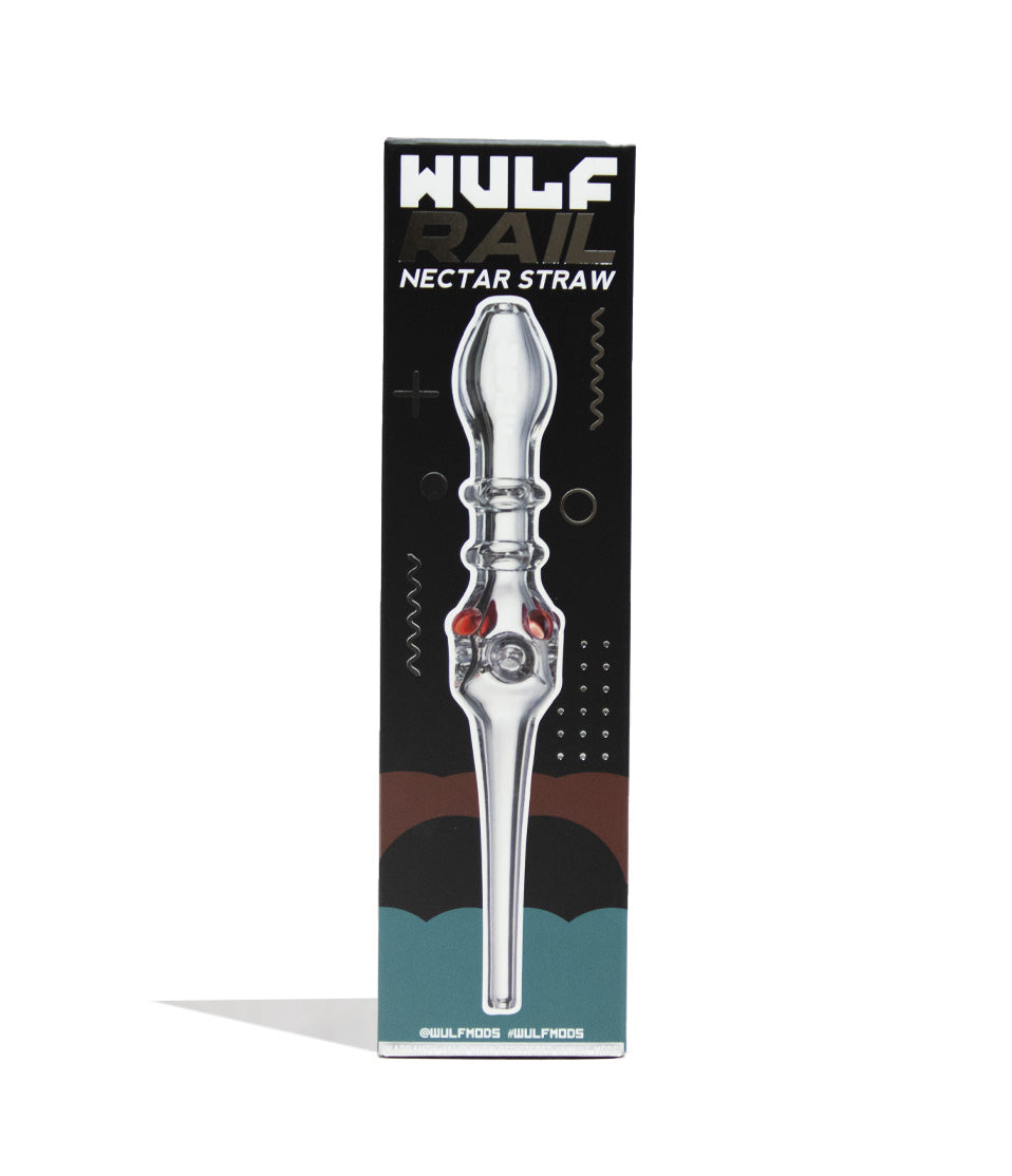 Clear Wulf Mods Rail Nectar Straw 15pk Packaging Front View on White Background