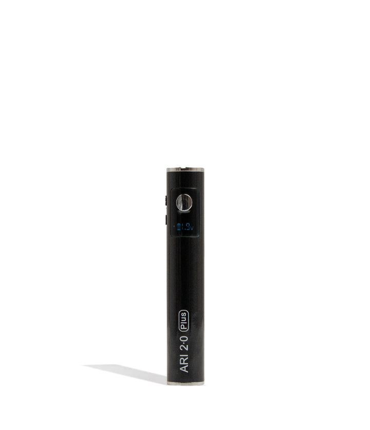Black Yocan Ari Plus 2.0 Variable Voltage Battery 15pk Front VIew on White Background