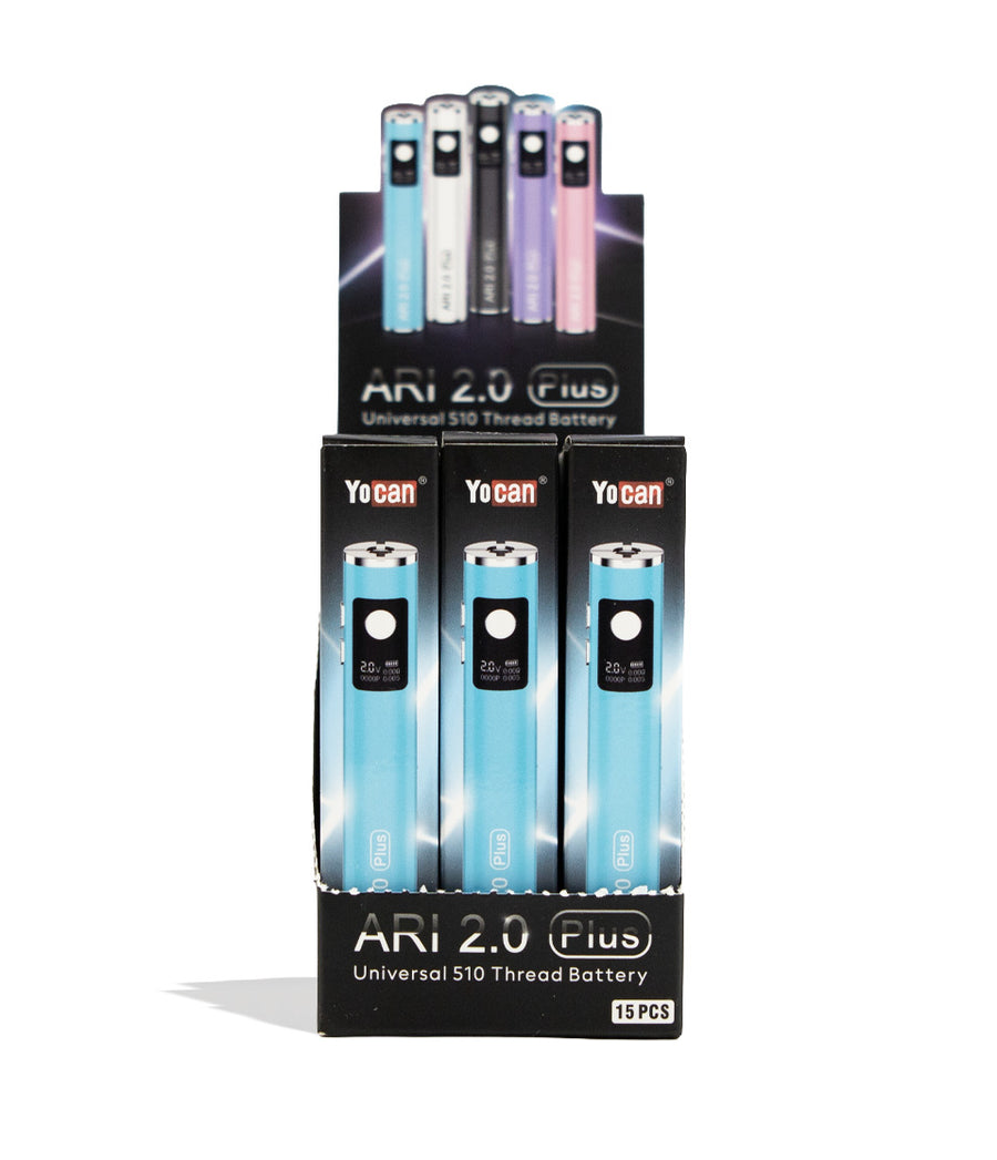 Yocan Ari Plus 2.0 Variable Voltage Battery 15pk Front VIew on White Background