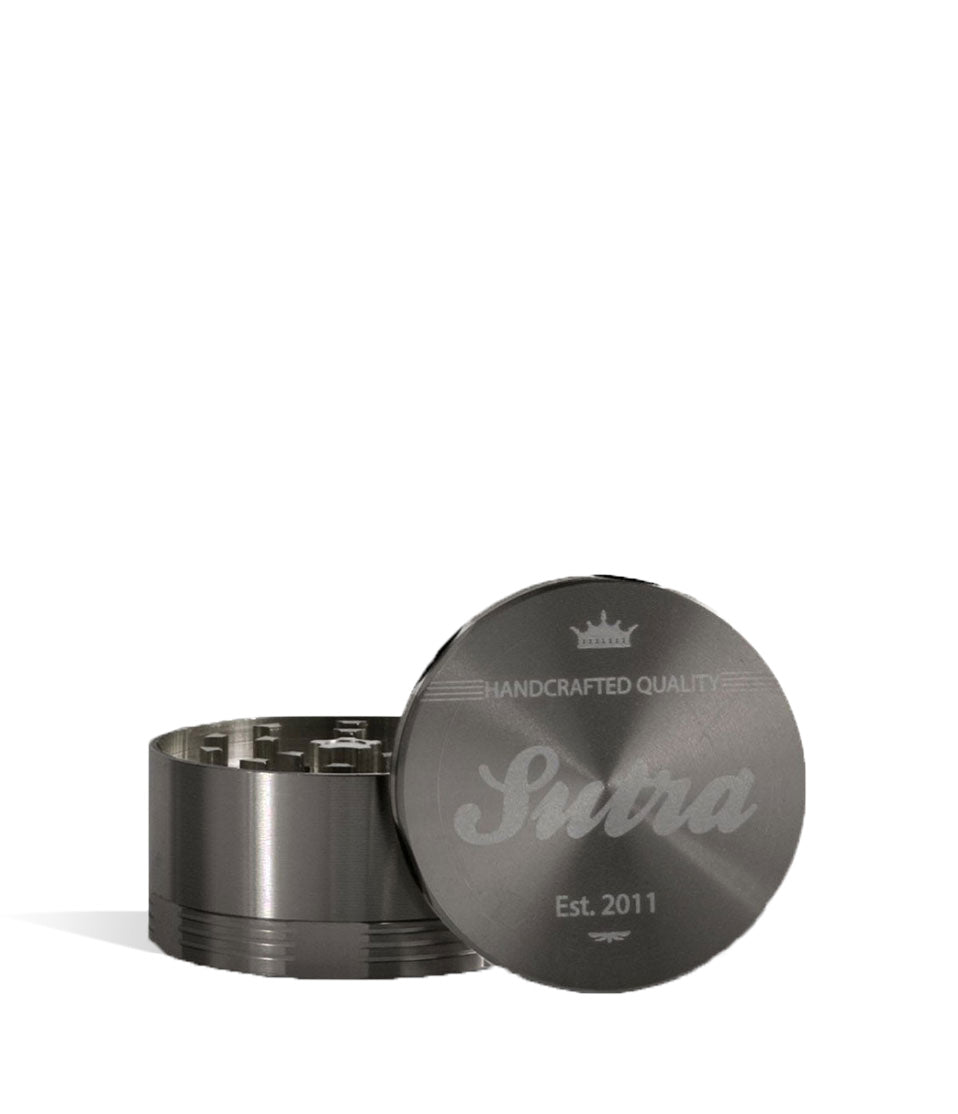 Titanium Sutra Vape Aluminum 4 Piece 50mm Grinder on white studio background