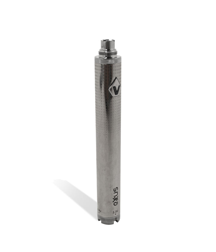 Silver above view Exxus Vape 1600 Cartridge Vaporizer on white background