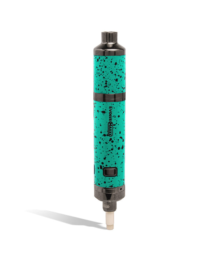 Teal Black Spatter Nectar Collector mode front Wulf Mods Evolve Maxxx 3 in 1 Kit on white background