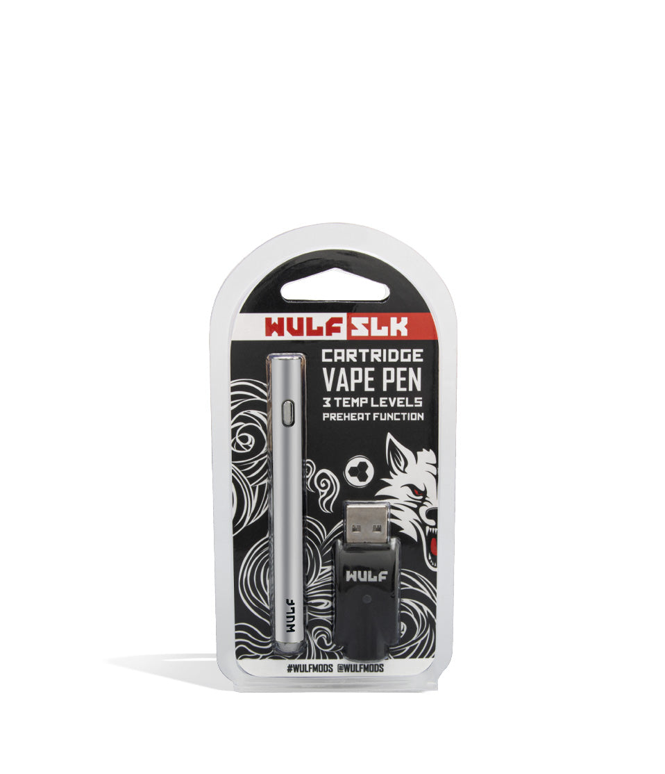 Silver Single pack Wulf SLK Concentrate Vape Pen Kit 12pk on white background