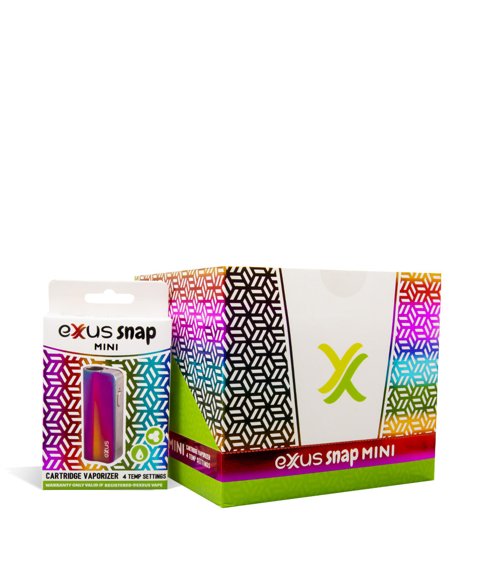 Full Color w/single pack Exxus Vape Snap VV Mini Concentrate Vaporizer 12pk on white background